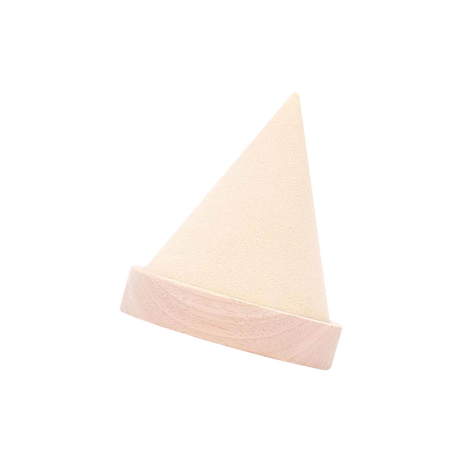 Jtqyfi Beige Cone Suitable For Displaying Earrings Necklaces Cone Shaped Holder Ness Wood Jewelry Display Stand For Rings Bangles Necklaces Home Decor Organization