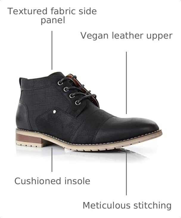 Image of Ferro Aldo Men's Ankle Boots | Lace-Up Cap Toe Chukka Style Dress Boot | Casual Fashion for Work