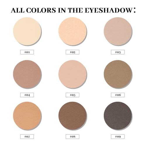 MYSTER ROSEY Neutral Eyeshadow Palette, Nude Eyeshadow Palette, Matte Eye Shadow Makeup Palette with Mirror, Long-Lasting Wear, Vegan, Cruelty-Free - 0.5oz