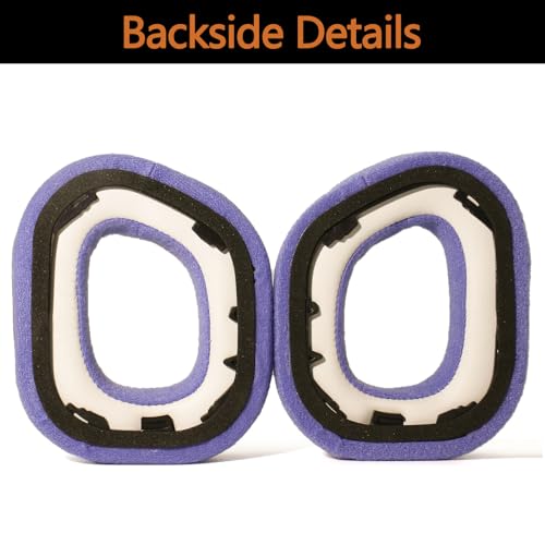 Velour Earpads para Corsair HS80 Max HS80 RGB Wireless Headsets - Morado | para Corsair HS80 Wired Gaming Headset, Cojín de oído de franela suave, Funda de espuma gruesa para aislamiento de ruido, comodidad para juegos durante todo el día miniatura 4