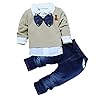 puseky Peuter Baby Boy Strikje Shirt Tops+Denim Broek Heren Kleding Outfits