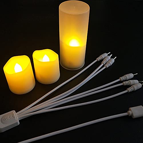 Actpe Rechargeable Led Electric Candle Light Flameless Flashing Home Dinner Decoration Christmas Wedding Birthday Party Celebration Halloween Tea Lights With Timer & Remote, Pack Of 6 #TOP6