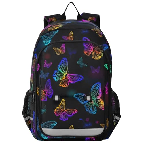 Sac à dos ordinateur portable enfants protecteur motif papillon coloré