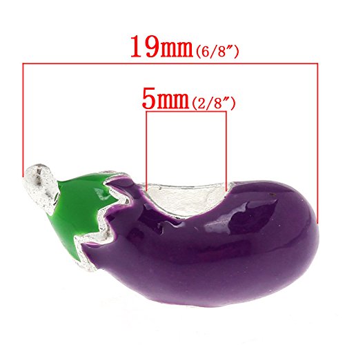 European Eggplant Charm Bead Spacer for Snake Chain Charm Bracelet3