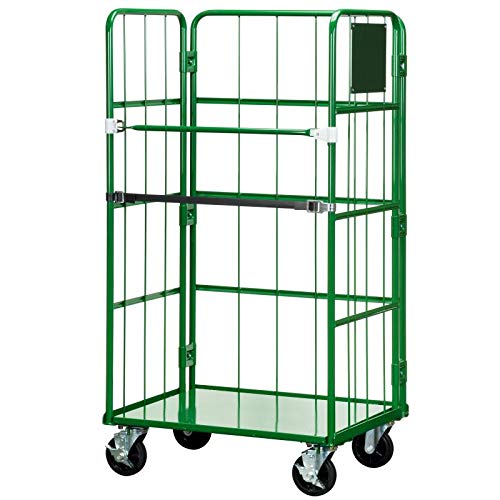 かご台車 ナンシン ロールボックスパレット 850×650×1700 4輪自在 RC-3C