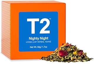 T2 Tea - Nighty Night Herbal Tea, Loose Leaf Herbal Tisane in Gift Cube, 50g, 1.7oz