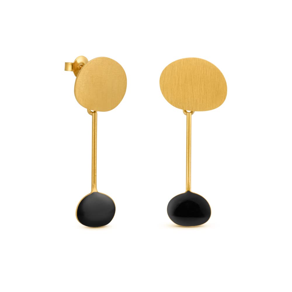 PENDIENTES DORADOS MIRÓ JEWELRY | Diseñado por Joidart | Colección Miró | Metal con baño de oro de 24 K