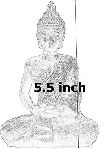 Estatua Budista Zen Decoración Hogar Meditación 8 pulgadas miniatura 3