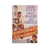 アカデミー賞 最優秀作品賞 『見えない壁』（ジェントルマンズ・アグリーメント）のポスター パネル 壁アート モダン リビング ベッドルーム 部屋飾り20x30inch(50x75cm)