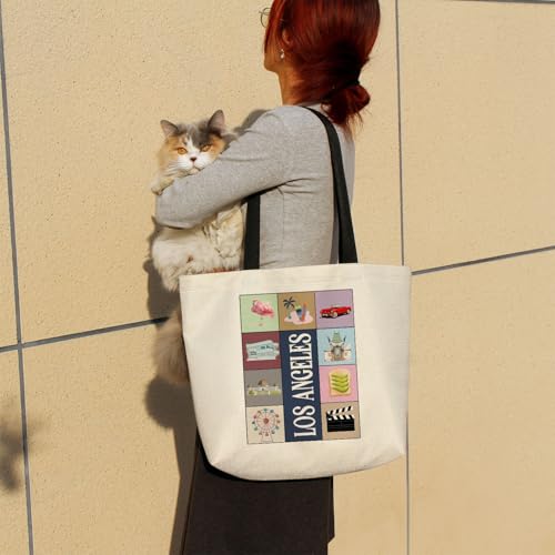 Bolso tote Travel Los Ángeles: bolso de hombro y mano estético, ligero y lavable, ideal para compras y viajes, regalo para mujeres y amigas miniatura 2