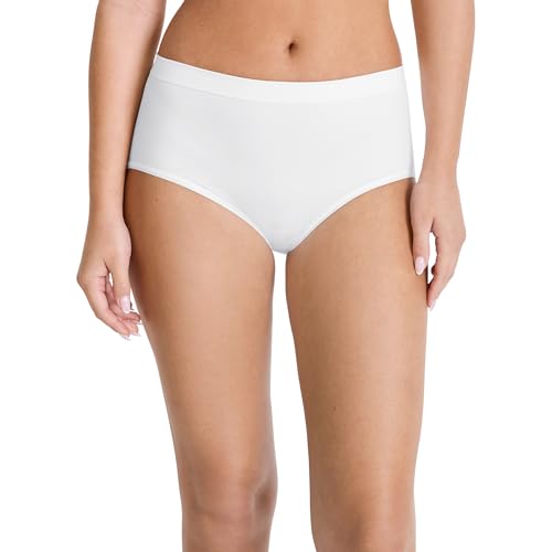 Jockey Women's Underwear Seamfree Brief, White, M