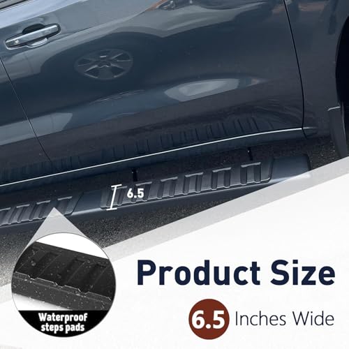 Estribos laterales de aluminio negro para Chevy Silverado 2007-2019 miniatura 6