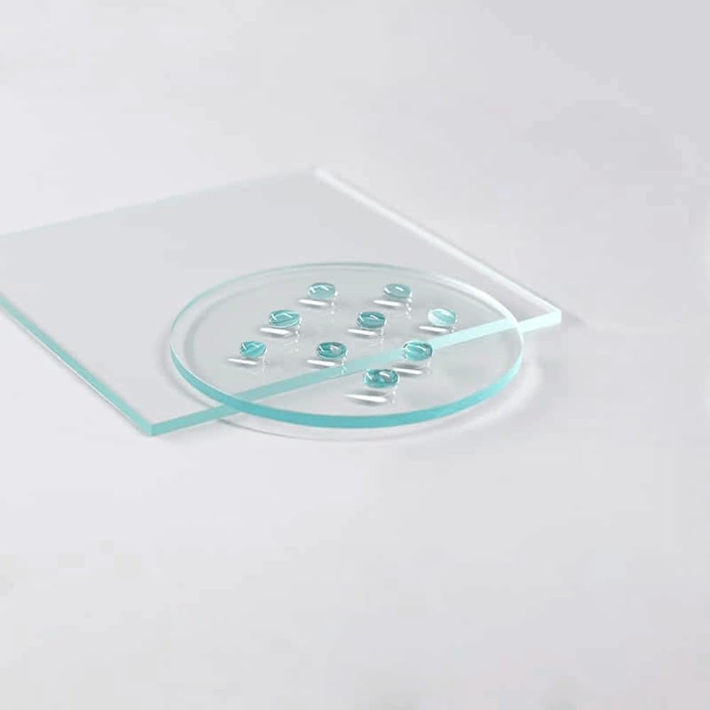 Juego de láminas de vidrio hidrofóbico/hidrófilo de un solo lado: 10 piezas, espesor (0,4-2,0 mm)(100 * 100 * 0.5mm 1 Side Hydrophilic)