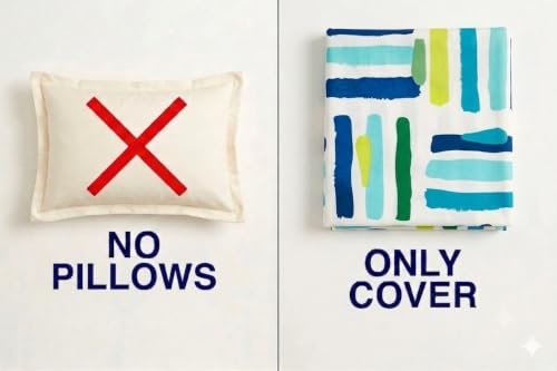 Image of HOUSE FOX Cotton Zip /Chain Pillow Covers /Cases /Protectors (NOT Pillow) Set of 3 Pair Or 6 Pcs,Size -18x28inch (Design3, 18 X 28 inch)