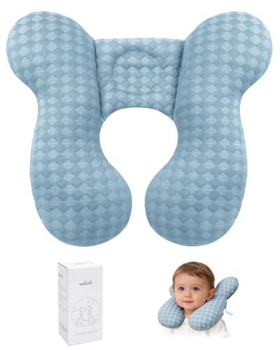 Image of KAKIBLIN Baby Travel Pillow, Upgraded Baby Neck Pillows for Car Seat, Infant Neck Support Pillow for Head and Neck,Newborn Head Support for Car Seat,Pushchair