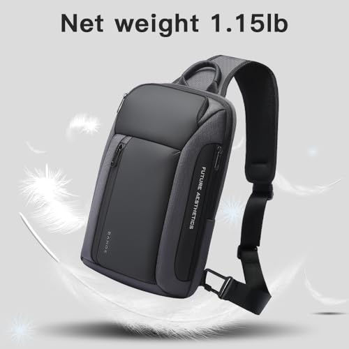 Image of BANGE Sling Bag, Waterproof Men's Chest Bag Shoulder bags Crossbody Sling Backpack for Men, 7566grey