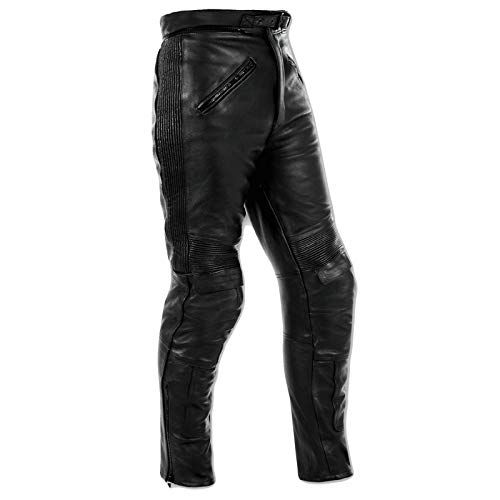 Pantalon Cuir Vachette Moto Motard Sport Protections CE Doublure Homme 42