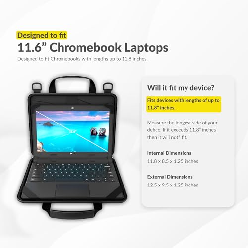 Funda protectora rígida para Chromebook 11-11.6" UZBL miniatura 2