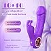 Rabbit Vibrator G Spot Vibrators, Sex Toy for Clitoral Nipple Anal - 2 in 1 Soft Clitoral Vibrator with 10 Vibrating Modes Waterproof Realistic Adult Sex Toys for Women and Couples Pleasure (Purple)