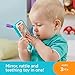 Fisher-Price Baby Toy Hashtag Selfie Fun Phone, Rattle Mirror & BPA-Free Teether Activity for Developmental Play Newborns Ages 3+ Months
