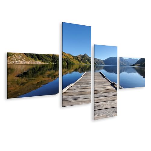 Toile fascinante lac de montagne pour les amoureux de la nature sauvage