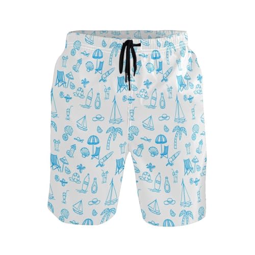Summer Beach Mens Swim Trunks Quick Dry Beach Shorts with Pocket S 23022142