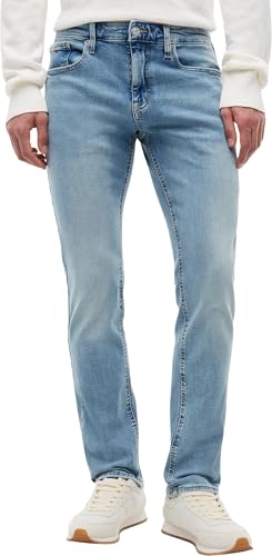 Tommy Jeans Herren Jeans Hose Scanton Slim Fit, Blau (Denim Light), 32W/34L