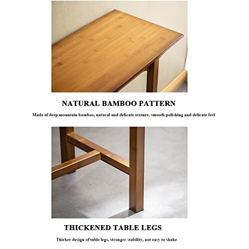 Mesa de consola de madera maciza de bambú con cajón elegante para entrada 4