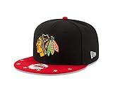 New Era NHL Chicago Blackhawks Star Trim 9Fifty Snapback Cap, One Size, Black