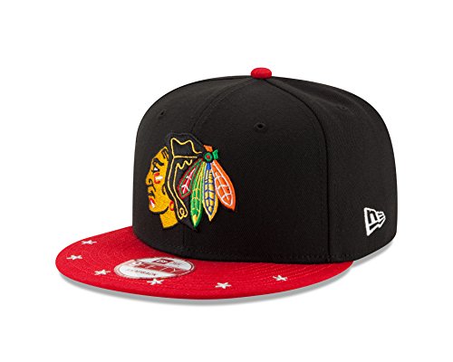 New Era NHL Chicago Blackhawks Star Trim 9Fifty Snapback Cap, One Size, Black