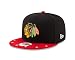 NHL Chicago Blackhawks Star Trim 9Fifty Snapback Cap, One Size, Black