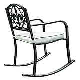 Photo Gallery ibowz sedia a dondolo sedia a dondolo oversize per esterni - sedia a dondolo in ghisa per patio/ponte/cortile/giardino, carica 260 kg Photo Gallery ibowz sedia a dondolo sedia a dondolo oversize per esterni - sedia a dondolo in ghisa per patio/ponte/cortile/giardino, carica 260 kg