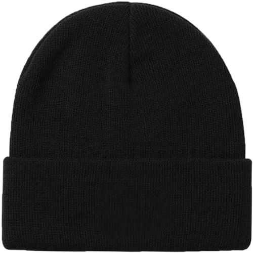 HUF Conjunto Masculino Box Logo Gorro - Gorro Dobrável Clássico - 100% Acrílico, Preto, Tamanho �nic