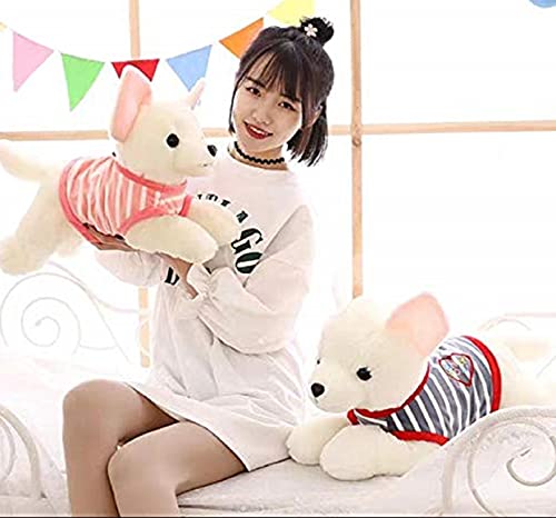 Image of A Little Swag Pink Jacket Stuffed Dog Soft Back Plush Animal Figure Toy for Car Hanging for Girls and Boys (25 cm)