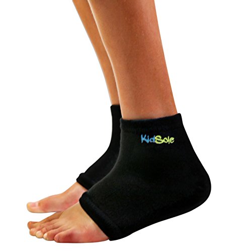 KidSole RX Gel Sports Sock for Kids with Heel Sensitivity from Severs Disease, Plantar Fasciitis. US Kid's Sizes 2-7 (Black)4