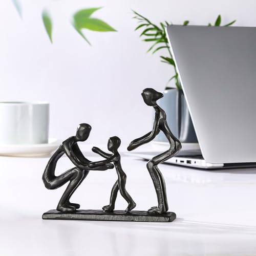 Figurines rústicas familiares de hierro fundido para decoración