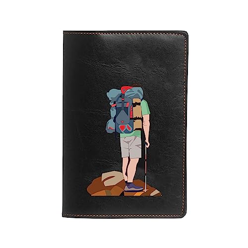 Image of The Messy Corner Vegan Leather Passport Cover for Men | Ultra Violet Rover Leather Passport Accessories for Travel (Black)