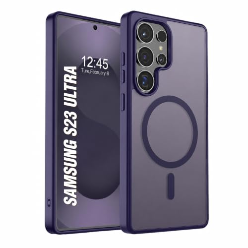 Image of AIBEX Back Cover for Samsung Galaxy S23 Ultra| Slim Case with Wireless Charging Support | Anti-Scratch, Shockproof, Anti-Fingerprint & Lightweight Military-Grade Protective Cover - Purple