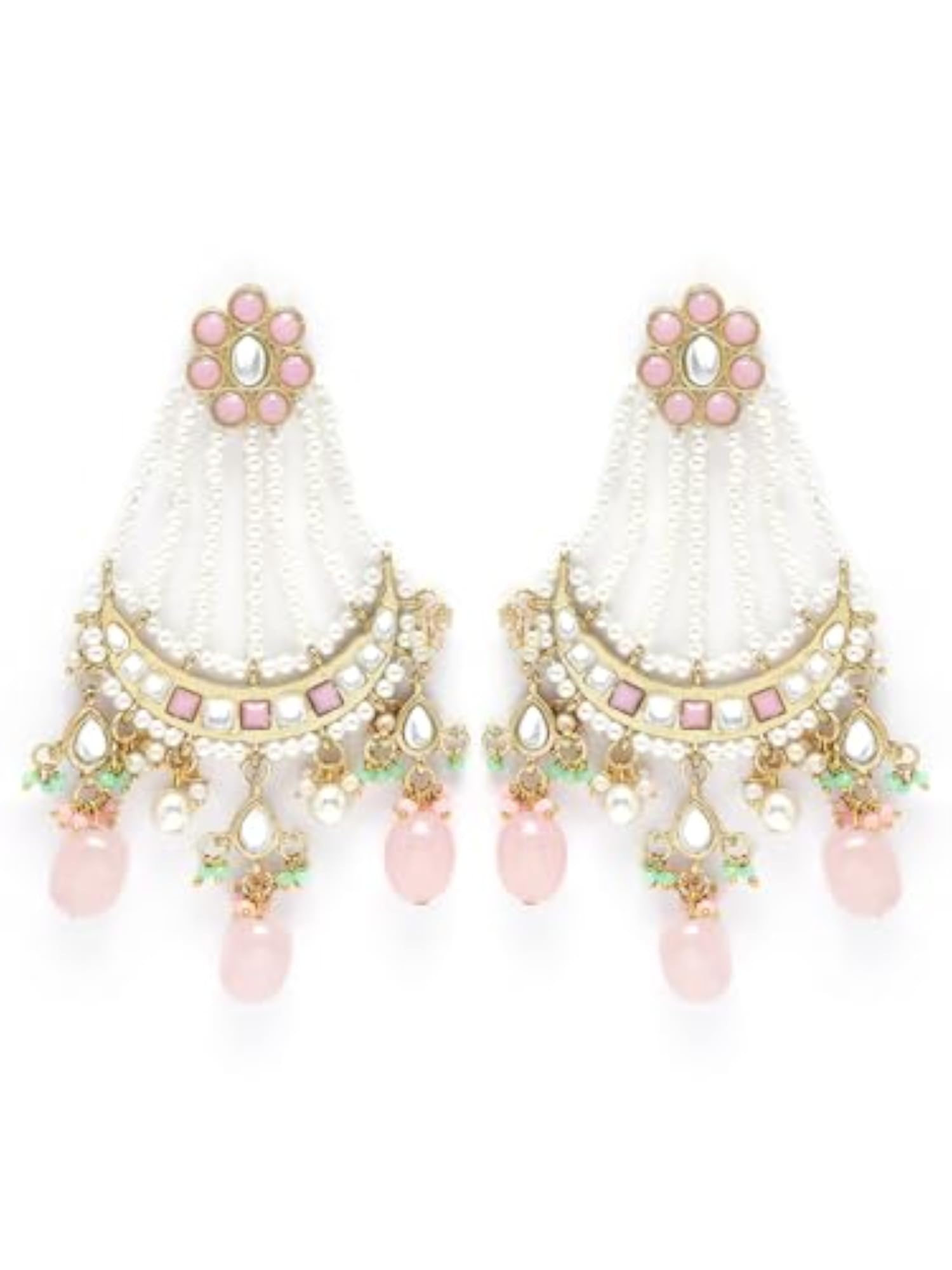 Plated Tumble Kundan Rani Haar Necklace Set