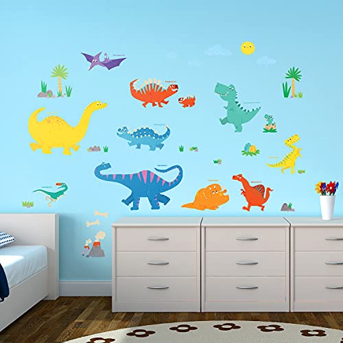DECOWALL DW-1703 Kleurrijke dinosaurus Kinderen muurstickers Schil en plak Afneembaar baby Kinderkamer babykamer… - Afbeelding 4