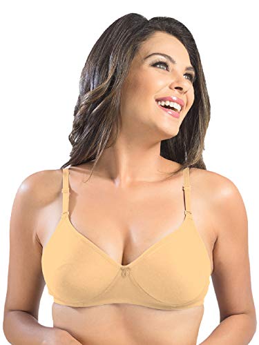 Image of SONARI Women's Non-Padded T-Shirt Bra | Wire-Free, Medium Coverage, Comfortable Polyester-Cotton Blend Fabric | Adjustable Straps, Ideal for Sports Catwalk