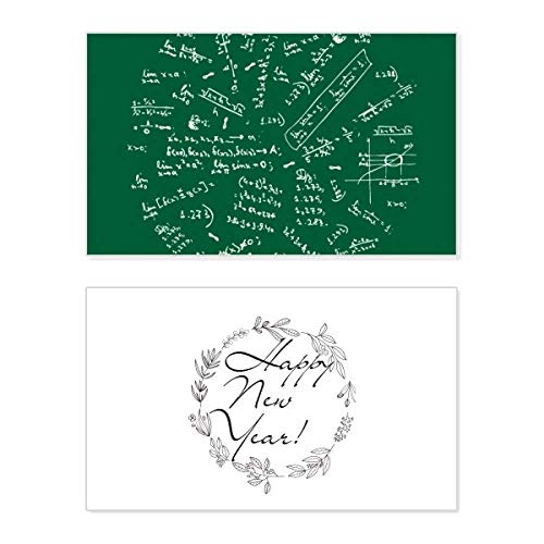 Tarjeta conmemorativa de Año Nuevo con diseño matemático de Seeking Limits en inglés