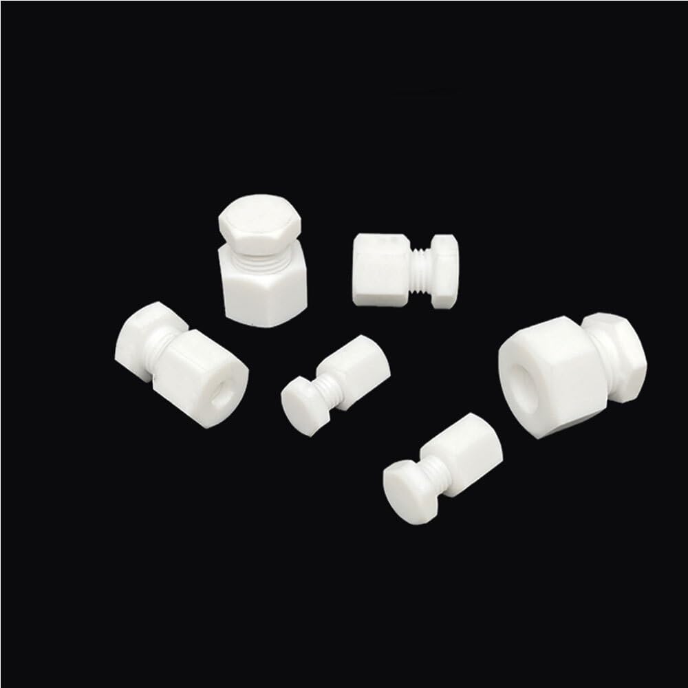 Conector de tubo Conector de unión compresión PTFE con manguito plástico, resistente a altas temperaturas, accesorio tubería confiable, 1 pieza(22mm)