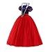 Produktbild ELSA & ANNA Prinzessin Kleid Mädchen  Eiskönigin  Prinzessinnenkostüm  Mädchen Kleid für Partys, Geburtstage, Fasching, Karneval und Halloween  Prinzessin Kostüm Mädchen  5-6 Jahre (SNWRED03)