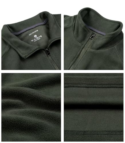 Mens Quarter Zip Pullover Fleece, Outdoor Half Zipper Jacket 1/4 Zipped Thermal Sweatshirt Regular Fitted2