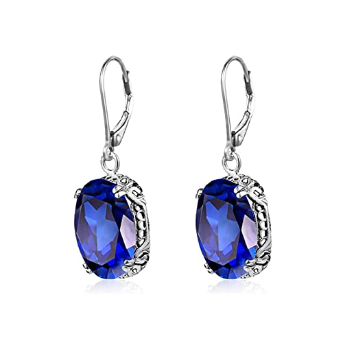 Boucles d'oreilles saphir argent 925 le cadeau d'anniversaire idéal