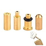 4 Stück Ersatz Messing Gas Nachfülladapter kompatibel mit S.T. Dupont Feuerzeugen, Gelb/Rot/Grün/Blau Kappen, DIY Reparaturteile für eine einfache Gasbefüllung und optimale Nutzung