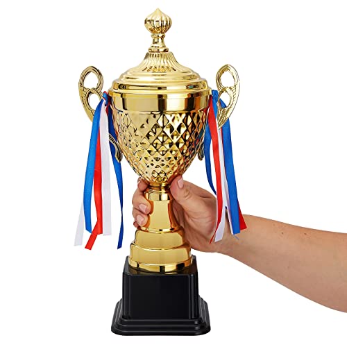 image for Juvale Large Gold Trophy Cup for Sports Championships, Tournaments, Aw