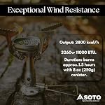 SOTO Amicus Stove with or without Igniter Camping Stove - Superior Under Windy Conditions, Shock Resistant, and Low-cost With High-end Performance Stove - Image 5