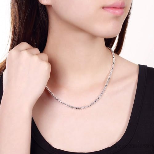 Collier de perles 925 de 4mm accessoire idéal tenue de soirée chic